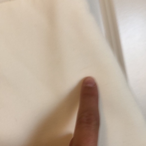 NWT BCBG Maxazria Womens Peplum Top Sz XS Off White Cut outs Zip Up Casual Flaw - Picture 4 of 8